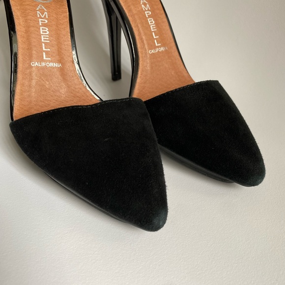 NWOT Jeffrey Campbell Black Suede & Leather Solitaire Heels - Size 8 - Picture 2 of 11